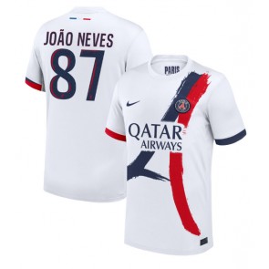 Paris Saint-Germain Joao Neves #87 Udebanetrøje 2024-25 Kort ærmer